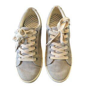 Taos Sneakers Womens Star Gray Canvas Lace Up Sneakers Size 10.5